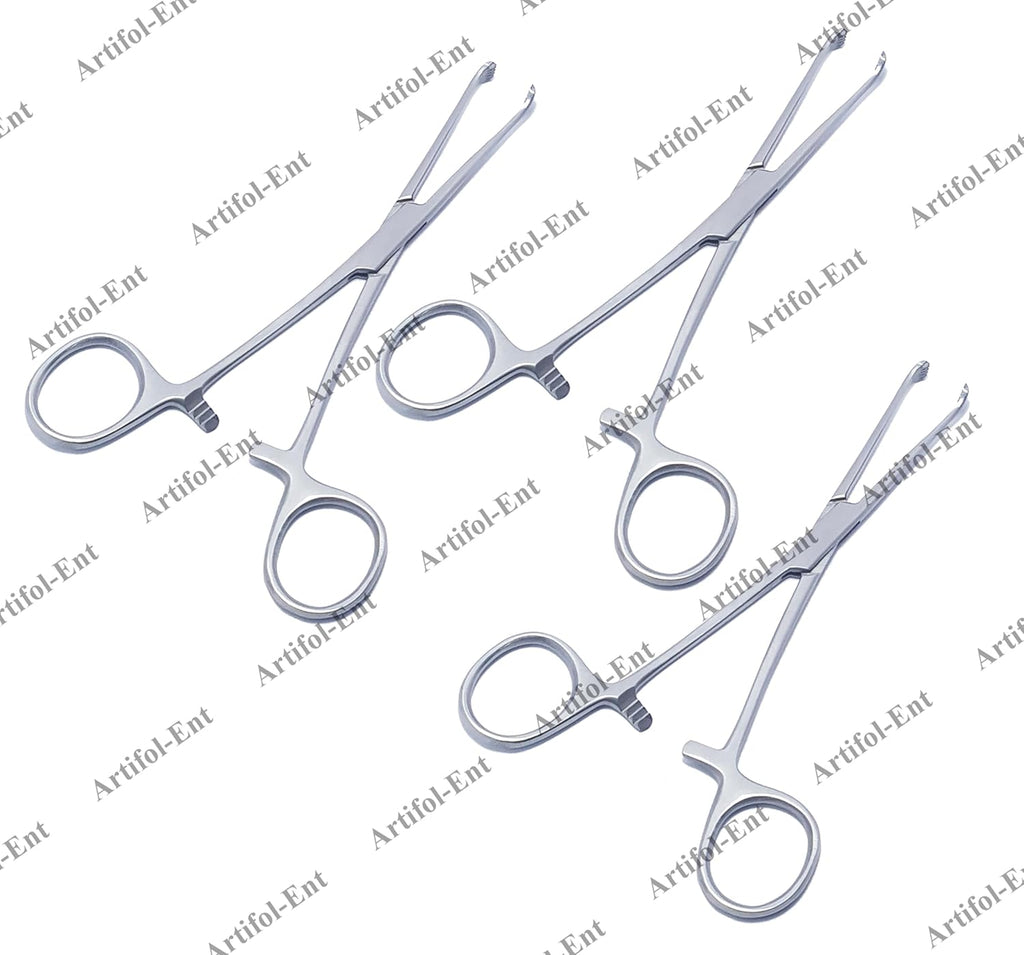 Allis Tissue Forceps – 4×5 Teeth, 15 cm | Stainless Steel Precision Forceps, 3-Piece Set #115910364