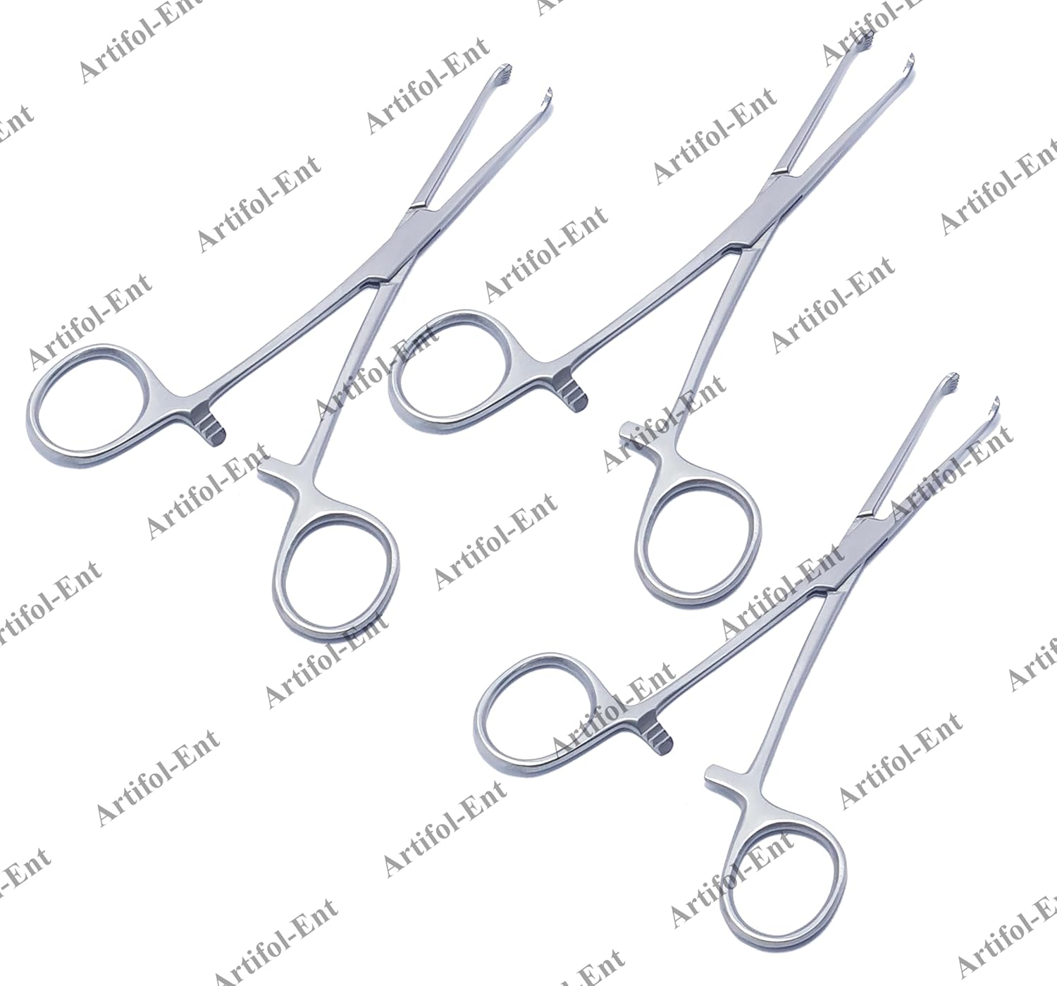 Allis Tissue Forceps – 4×5 Teeth, 15 cm | Stainless Steel Precision Forceps, 3-Piece Set #115910364