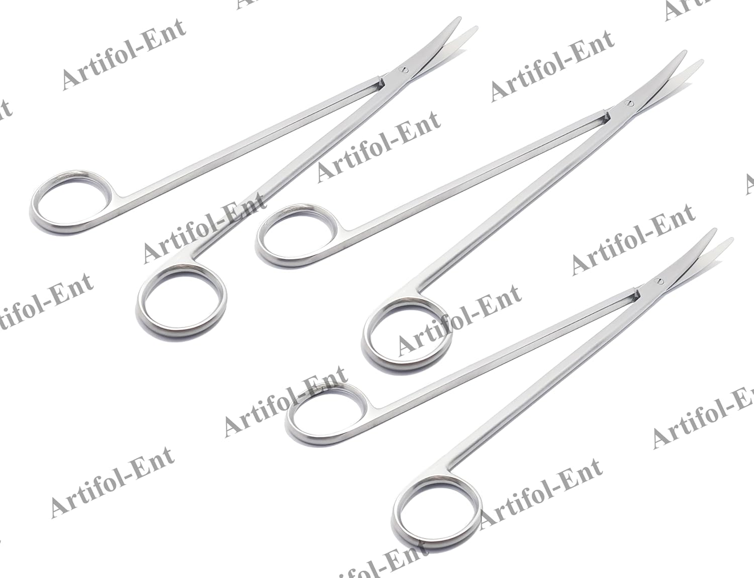 Metzenbaum Nelson Scissors – Curved, 25 cm | 3-Piece Set | Precision Dissecting Scissors | Reusable & Autoclavable #113910158