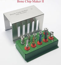 Kit per la produzione di schegge ossee dentali II da 10 pezzi con tappi – Set di trapani per impianti – Kit per la raccolta delle ossa n. OS1027