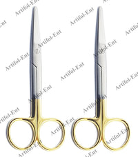 Ciseaux Mayo droits TC 14,5 cm – 2 pièces | Tranchants en carbure de tungstène | Ciseaux chirurgicaux en acier inoxydable #113910601