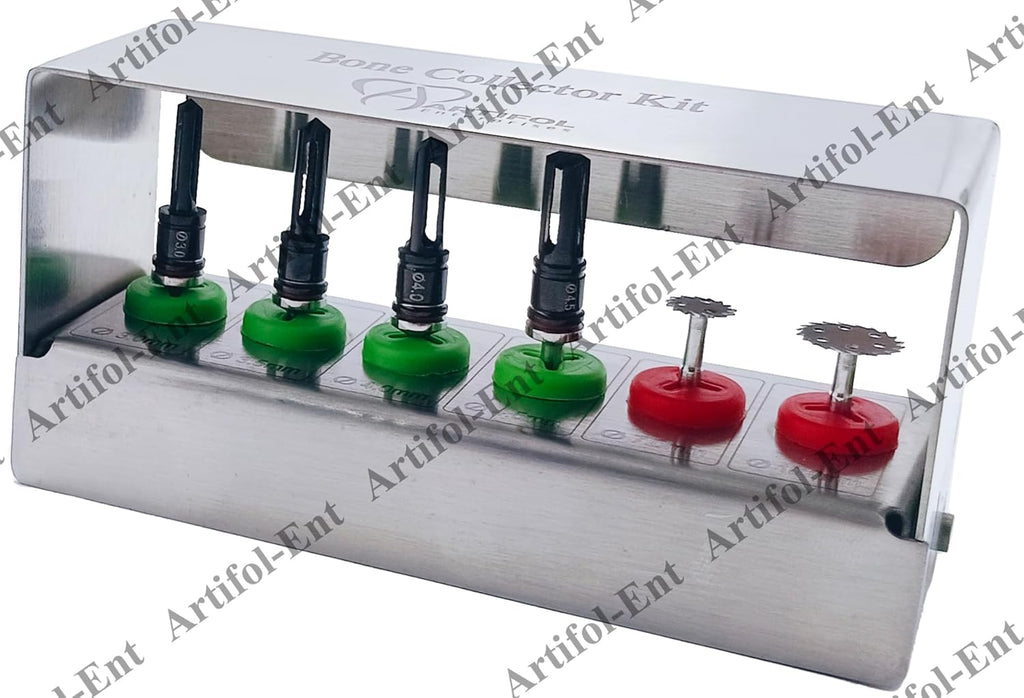 6-Piece Dental Bone Collector Kit – Saw Disk with Steel Holder, Sinus Lift & Implant Tool Set #OS1059 | Premium Stainless Steel | Reusable & Autoclavable