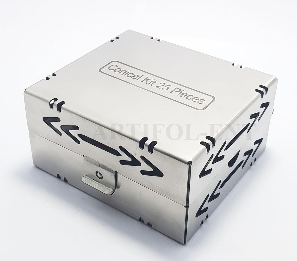 25-Piece Conical Drills Dental Implant Kit with Stoppers | Precision Implant Drill Set for Implant Site Preparation | Reusable & Autoclavable #OS1020