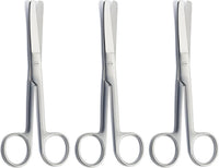 Operating Scissors – Curved Blunt/Blunt, 16.5 cm | Stainless Steel Surgical Scissors | Reusable & Autoclavable – 3 Pcs Set #113910015