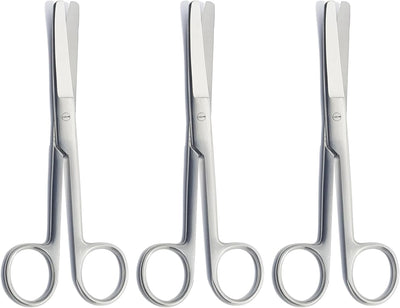 Operating Scissors – Curved Blunt/Blunt, 16.5 cm | Stainless Steel Surgical Scissors | Reusable & Autoclavable – 3 Pcs Set #113910015
