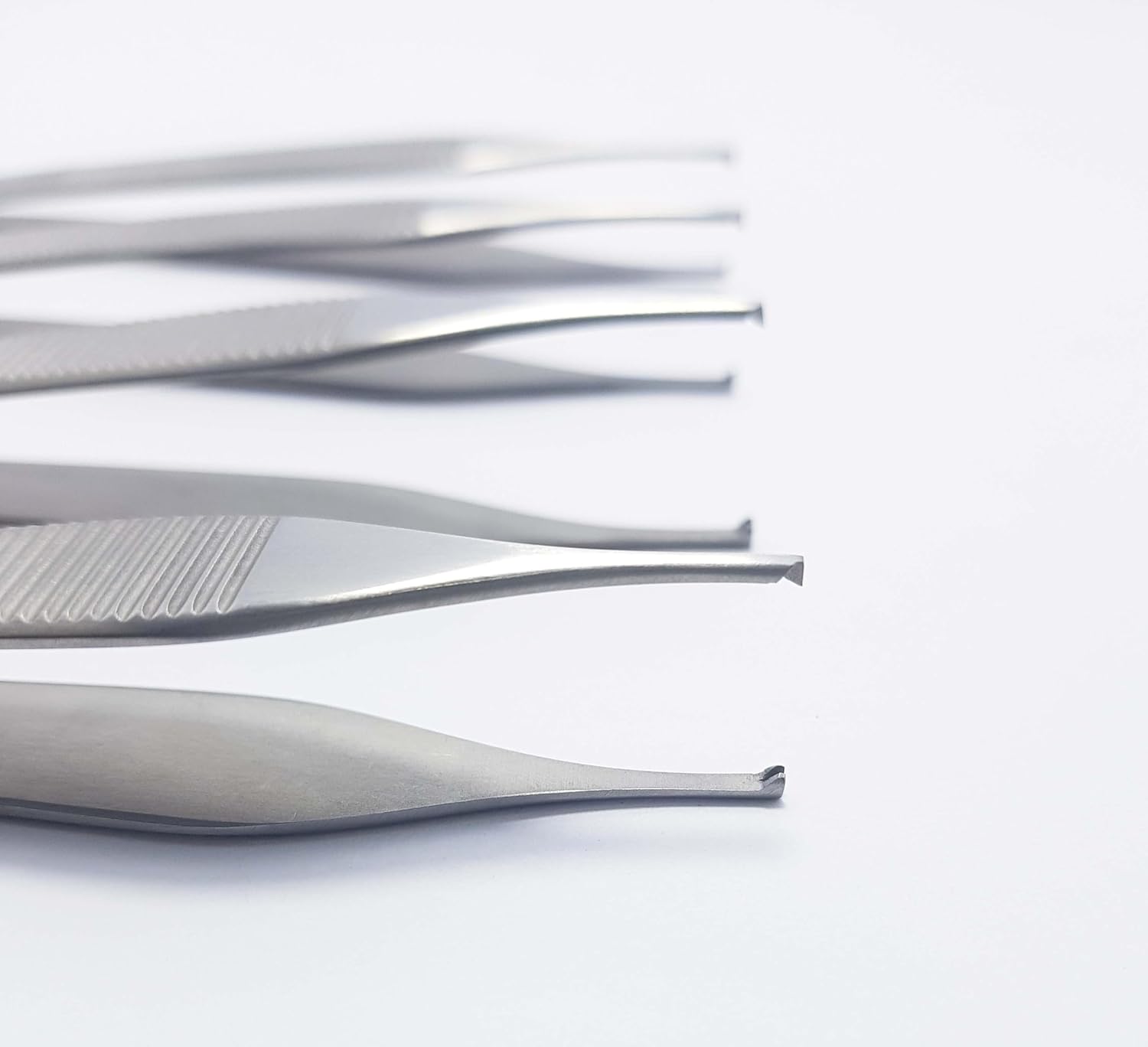 Micro Adson Tissue Forceps 12 cm – 1×2 Teeth Surgical Dental Kocher Tweezers | Stainless Steel Precision Instrument | 4 Pcs #114910114