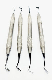 Dental Restorative Kit – 4 Pcs Double-Ended Black Titanium Coated Instruments | Stainless Steel Handles | Composite Resin Filling #tncipcl