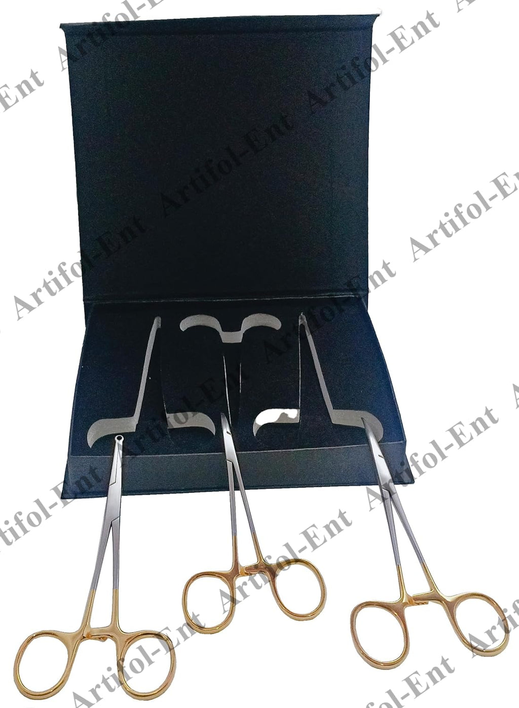 3-Piece No-Scalpel Vasectomy Fixator Forceps Kit – Reusable & Autoclavable Surgical Set | Blunt-Tip, Curved Precision & Grip Forceps Included