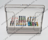 56-Piece Universal Technical Kit – Gold & Black Coated Drill System | Compression Bolts, Alignment Guides & Implant Positioning Kit #OS-10101