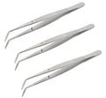 College Tweezers / Cotton Pliers – 3-Piece Set, 15.7 cm (6") | Surgical & Dental Forceps with Serrated Tips #114500011