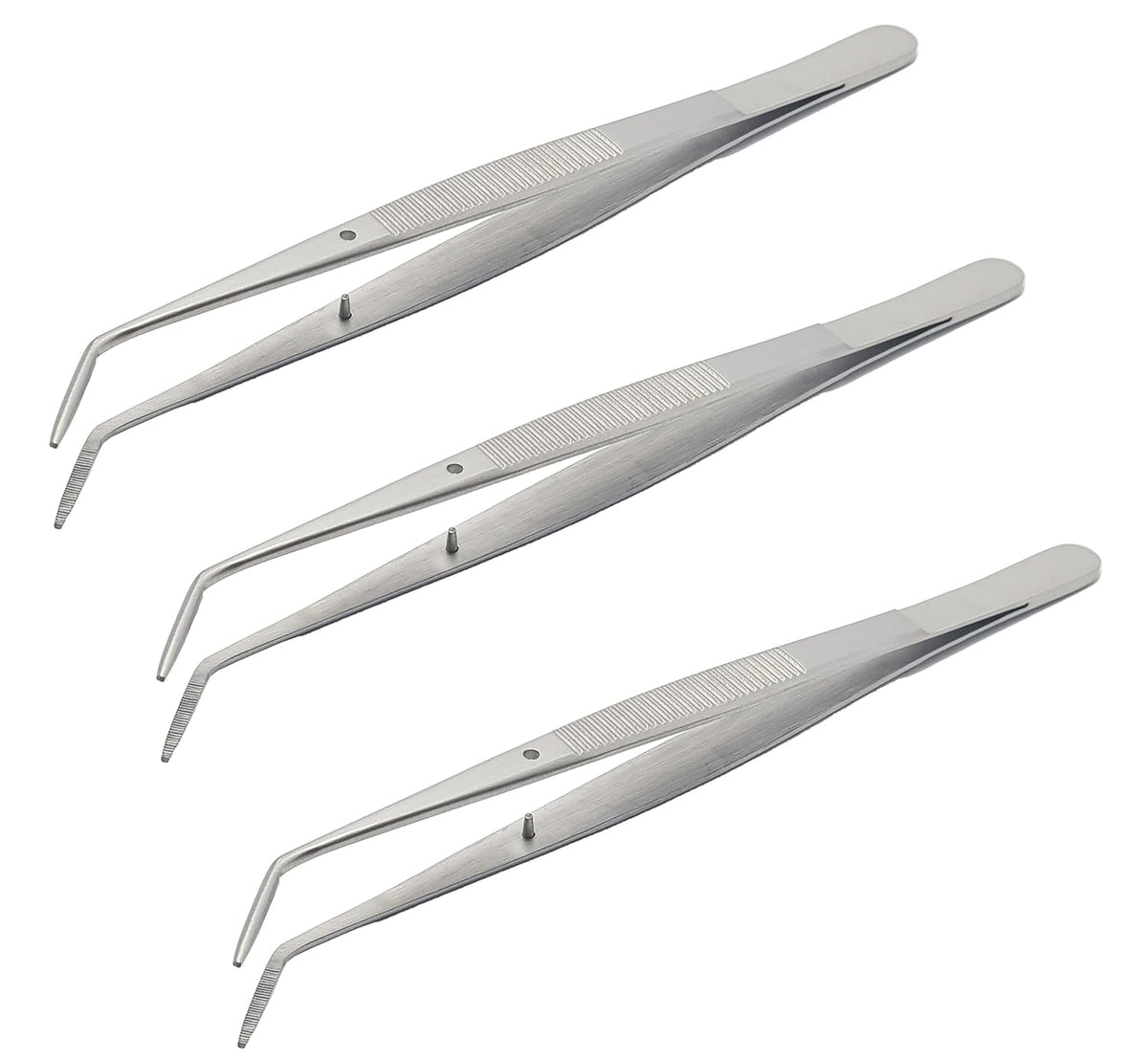 Pinces à deux anneaux / Pinces à coton – Lot de 3, 15,7 cm (6") | Pinces chirurgicales et dentaires à pointes striées #114500011