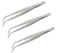 Pinzette / Baumwollzange – 3-teiliges Set, 15,7 cm (6 Zoll) | Chirurgische und zahnärztliche Pinzette mit gezahnten Spitzen #114500011