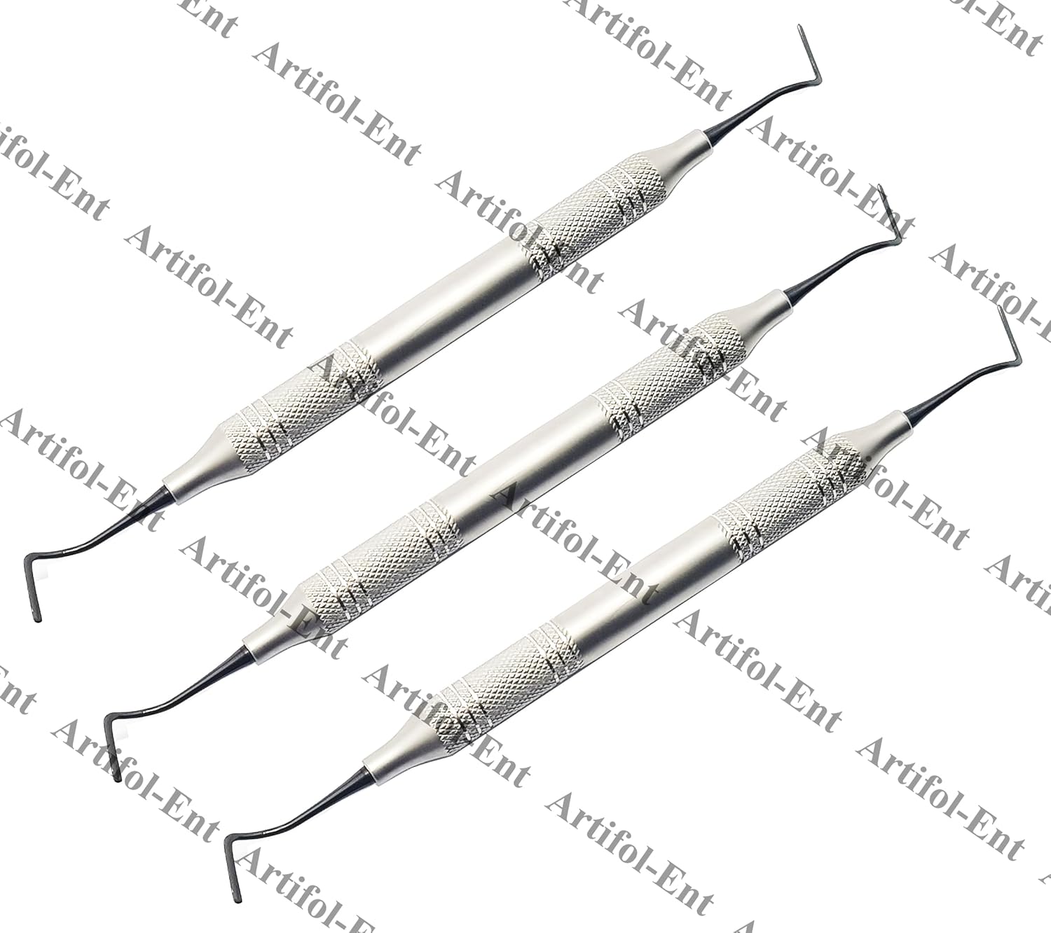 Interproximal Composite Carver Dental Instrument Set – 3 Pcs | Titanium Black-Coated Tips | Ergonomic Hollow Handle #TNCVIPC