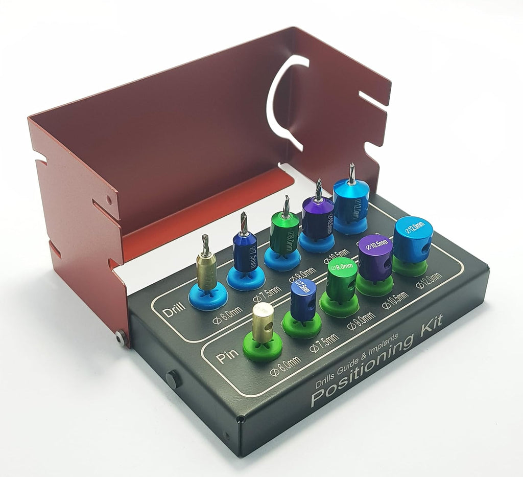 Drills Guide & Implant Positioning Pins Kit – Dental Surgical Guide and Positioning Set with Holder | Professional Implant Tools #DGIPK