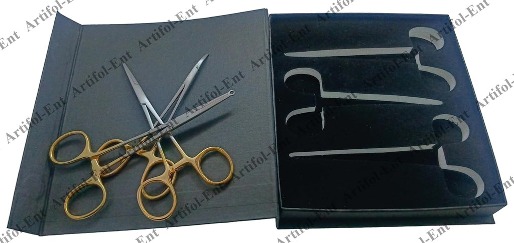 3-Piece No-Scalpel Vasectomy Fixator Forceps Kit – Reusable & Autoclavable Surgical Set | Blunt-Tip, Curved Precision & Grip Forceps Included