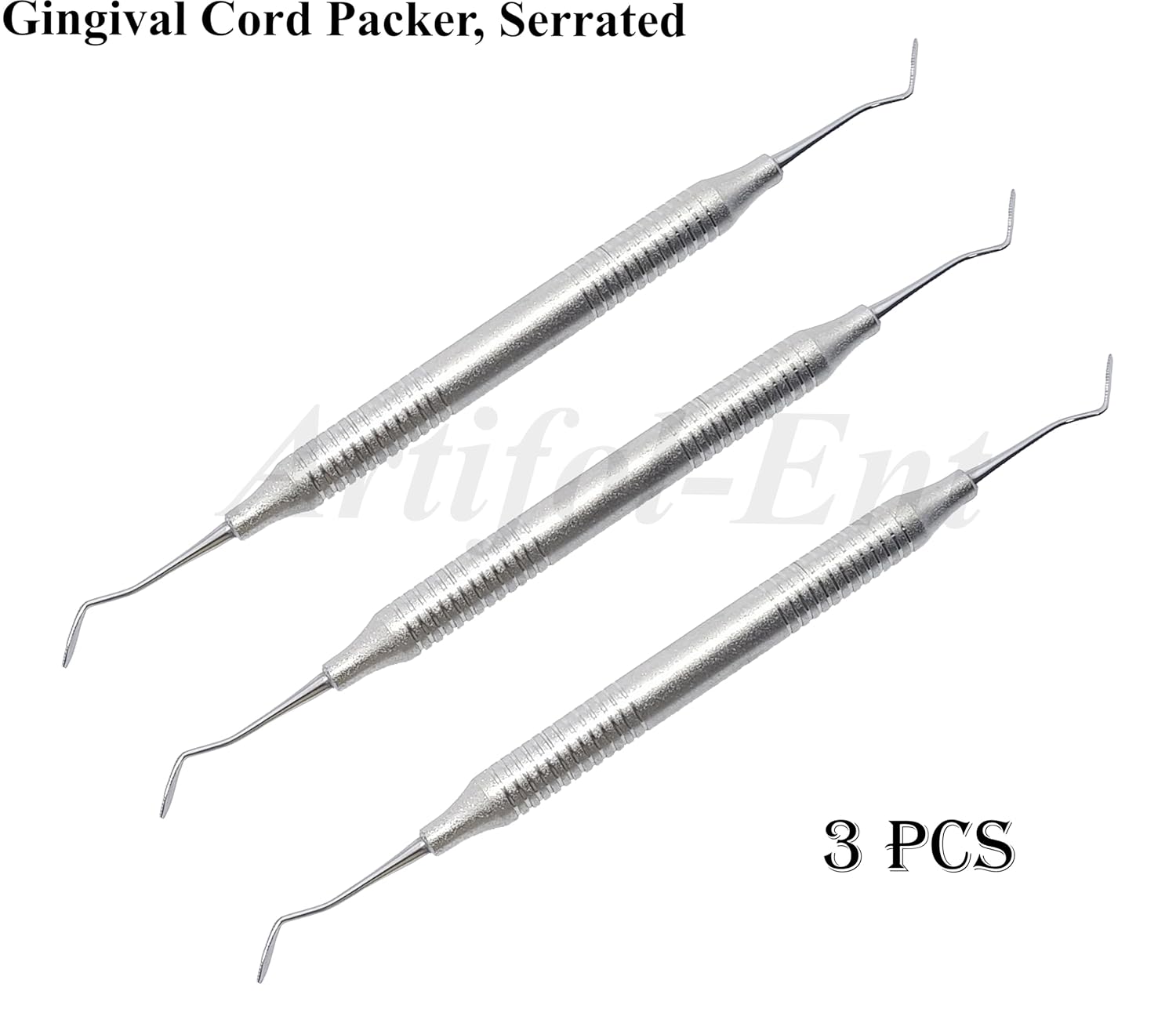 Gingival Cord Packer CSI1 – Double End Serrated Retraction Instrument | Ergonomic Hollow Handle | Stainless Steel Dental Restorative Tools | 3-Piece Set #GCPCSI16