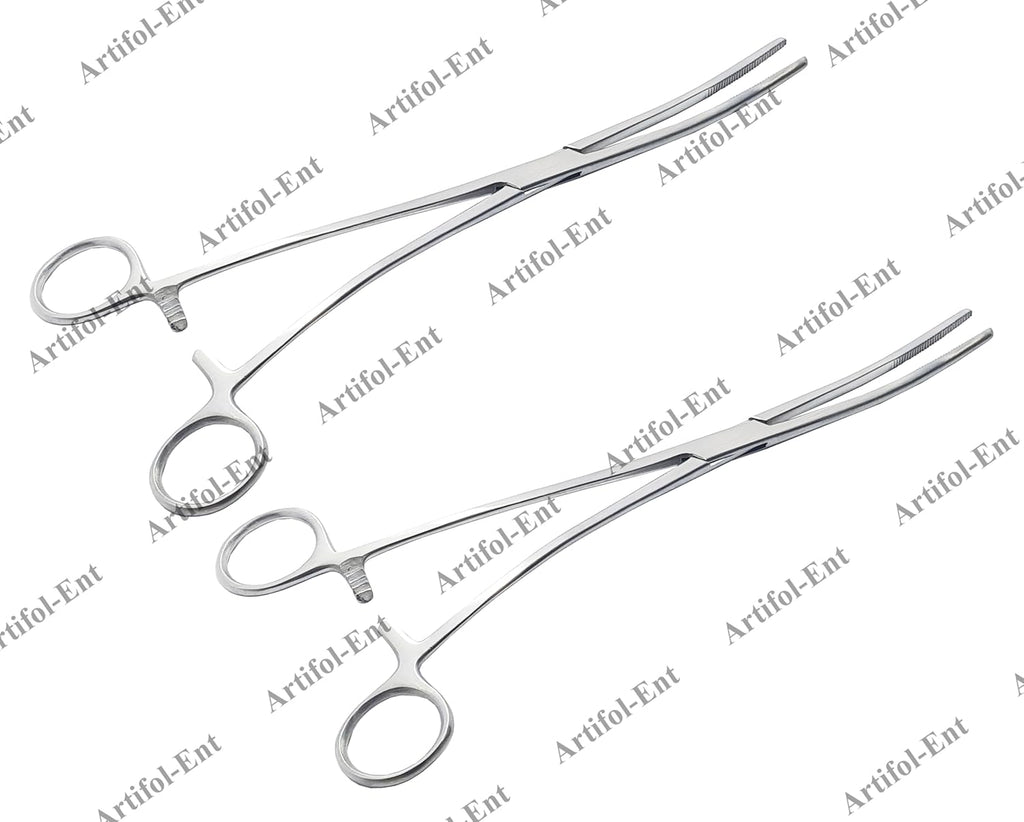 Pinze Bozemann per spugne e rimozione di polipi – 25 cm curve (set da 2 pezzi) Pinze in acciaio inossidabile per una manipolazione precisa delle spugne e la rimozione dei polipi | #117270510
