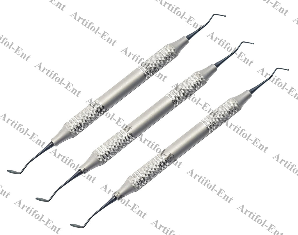 Medium Placing & Condensing Composite Filling Instruments | 3-Piece Dental Kit | Titanium Black Tips #TNCIPCM