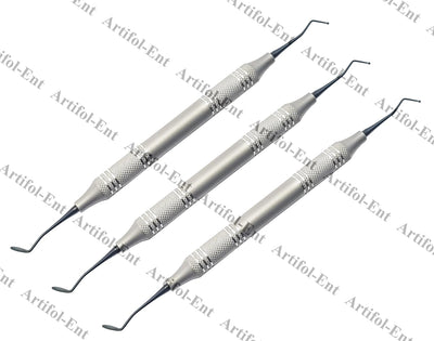 Medium Placing & Condensing Composite Filling Instruments | 3-Piece Dental Kit | Titanium Black Tips #TNCIPCM