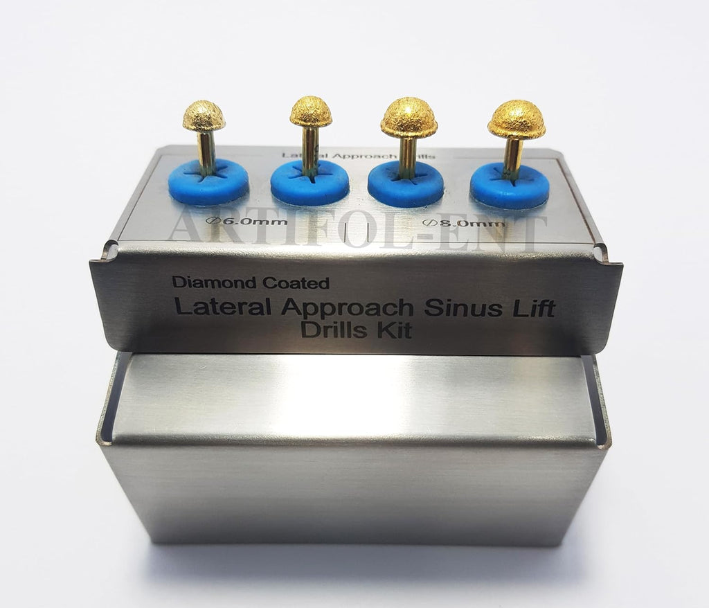 Implant Lateral Approach Sinus Lift Drills Kit OS1026 – 4-Piece Dental Implant Surgical Drill Set