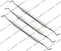 4 Goldstin Flexy-Thin Composite Filling Instruments – 3 Pcs Set  Titanium Black-Coated Tips | Flexible Reversed & Flared Paddle Design | Ergonomic Hollow Handles | #TNCIGFT4