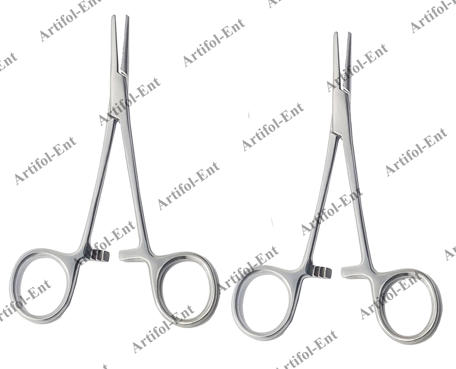 Rochester Pean Forceps 14 cm Straight | 2-Piece Precision Hemostatic Clamp Set | Stainless Steel #115910117