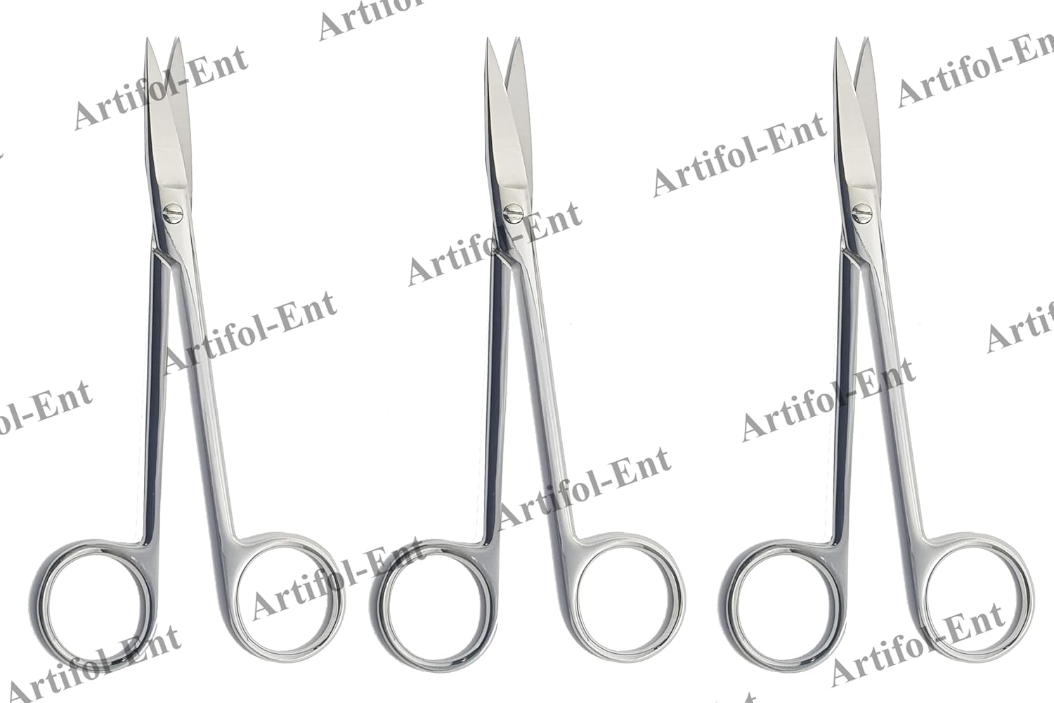 Gum Scissors Straight 14.5 cm – 3 Pcs | Stainless Steel | Precision Cutting Edge | Ergonomic Design #1013500030-1