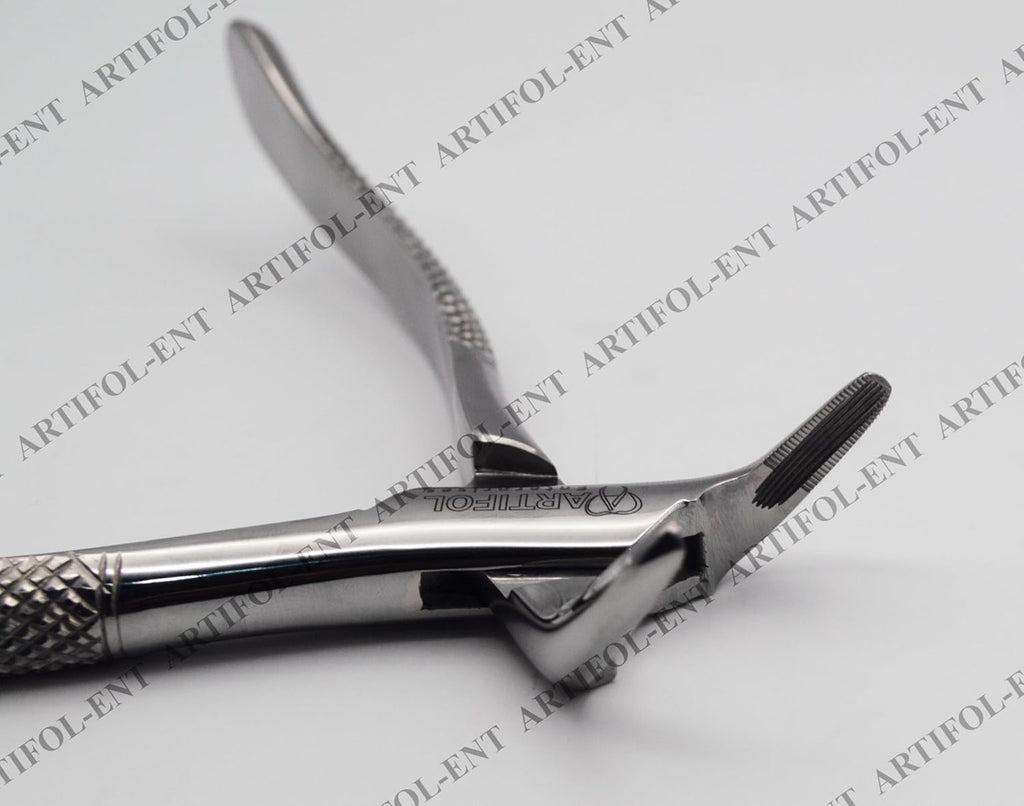 Precision Cryer-Style Extraction Forceps – Model 151 | Heavy-Duty Stainless Steel Gripping & Removal Tool | Angled Serrated Jaws, Ergonomic Handles & Durable Build | Ideal for Crafting & DIY Tasks #F151