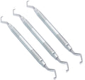 Set di curette Gracey – 3 pezzi misura 9/10 | Strumenti parodontali a doppia estremità | Manici in alluminio argentato #GR910