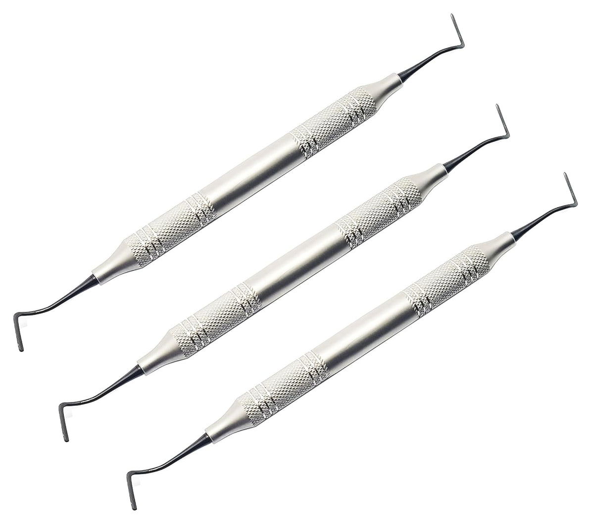 Interproximal Composite Carver Dental Instrument Set – 3 Pcs | Titanium Black-Coated Tips | Ergonomic Hollow Handle #TNCVIPC