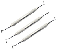 Interproximal Composite Carver Dental Instrument Set – 3 Pcs | Titanium Black-Coated Tips | Ergonomic Hollow Handle #TNCVIPC