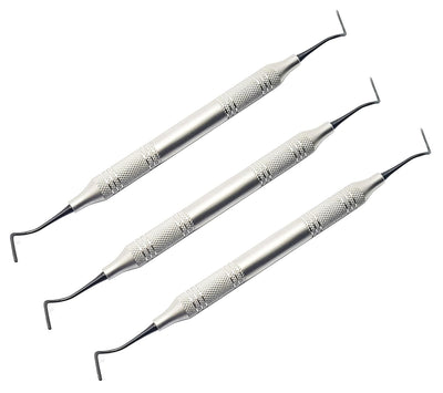 Interproximal Composite Carver Dental Instrument Set – 3 Pcs | Titanium Black-Coated Tips | Ergonomic Hollow Handle #TNCVIPC
