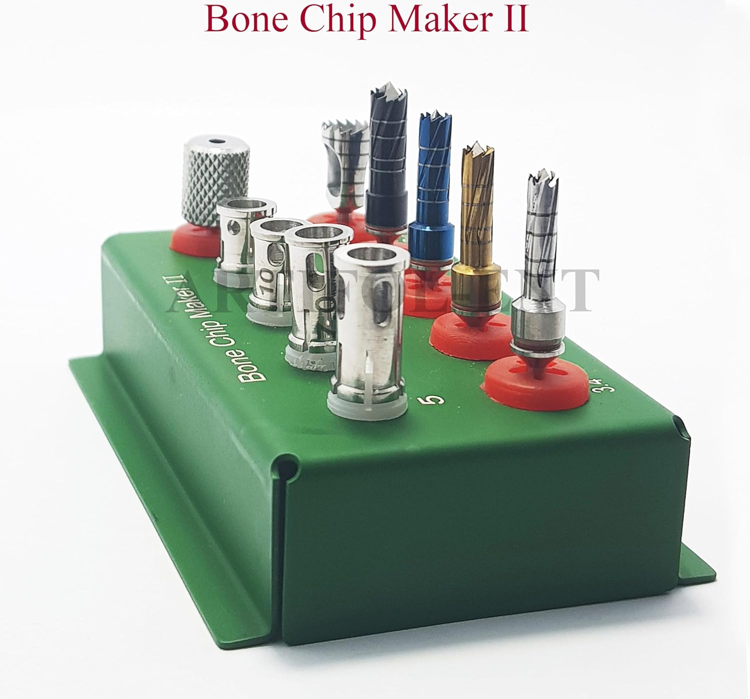 10 Pcs Dental Bone Chip Maker Kit II with Stoppers – Implant Drills Set – Bone Collector Kit # OS1027