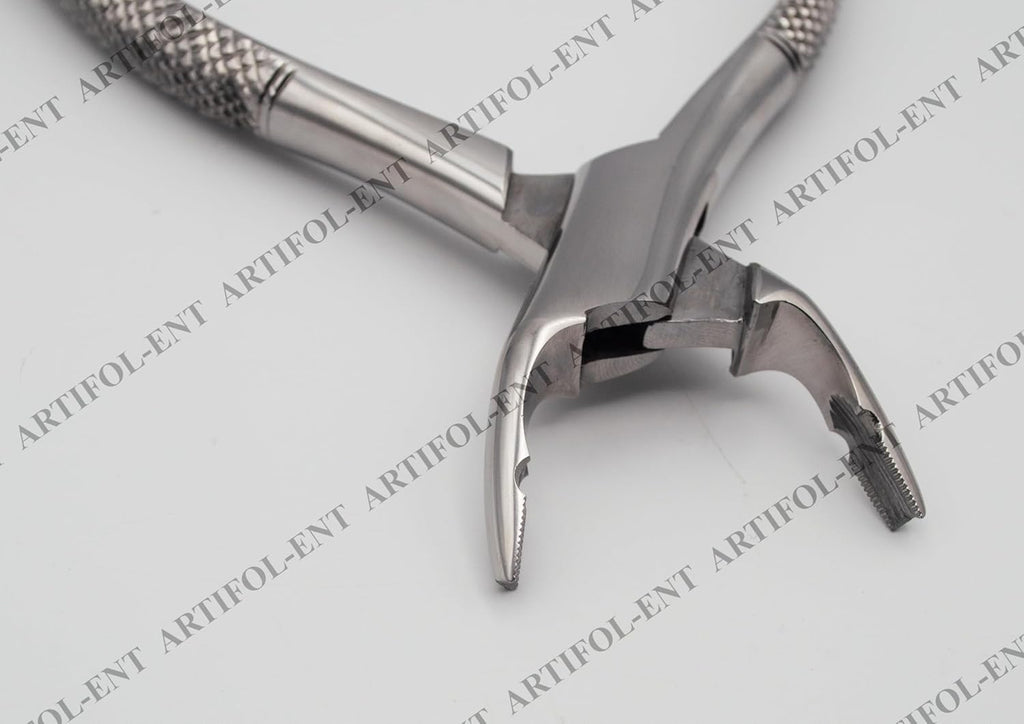 Serrated Grip Precision Extraction Forceps – Upper-Root Style 97E | High-Grade Stainless Steel Holding Tool | Strong Serrations, Secure Control & Durable Build | Ideal for Crafting #FX97E