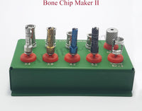 Kit per la produzione di schegge ossee dentali II da 10 pezzi con tappi – Set di trapani per impianti – Kit per la raccolta delle ossa n. OS1027