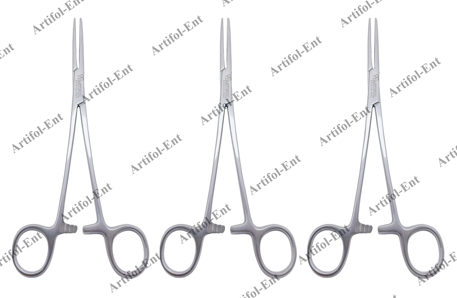ADSON Artery Forceps 18.5 cm (7”) | 3-Piece Curved Hemostatic Clamp Set | Stainless Steel #115910182
