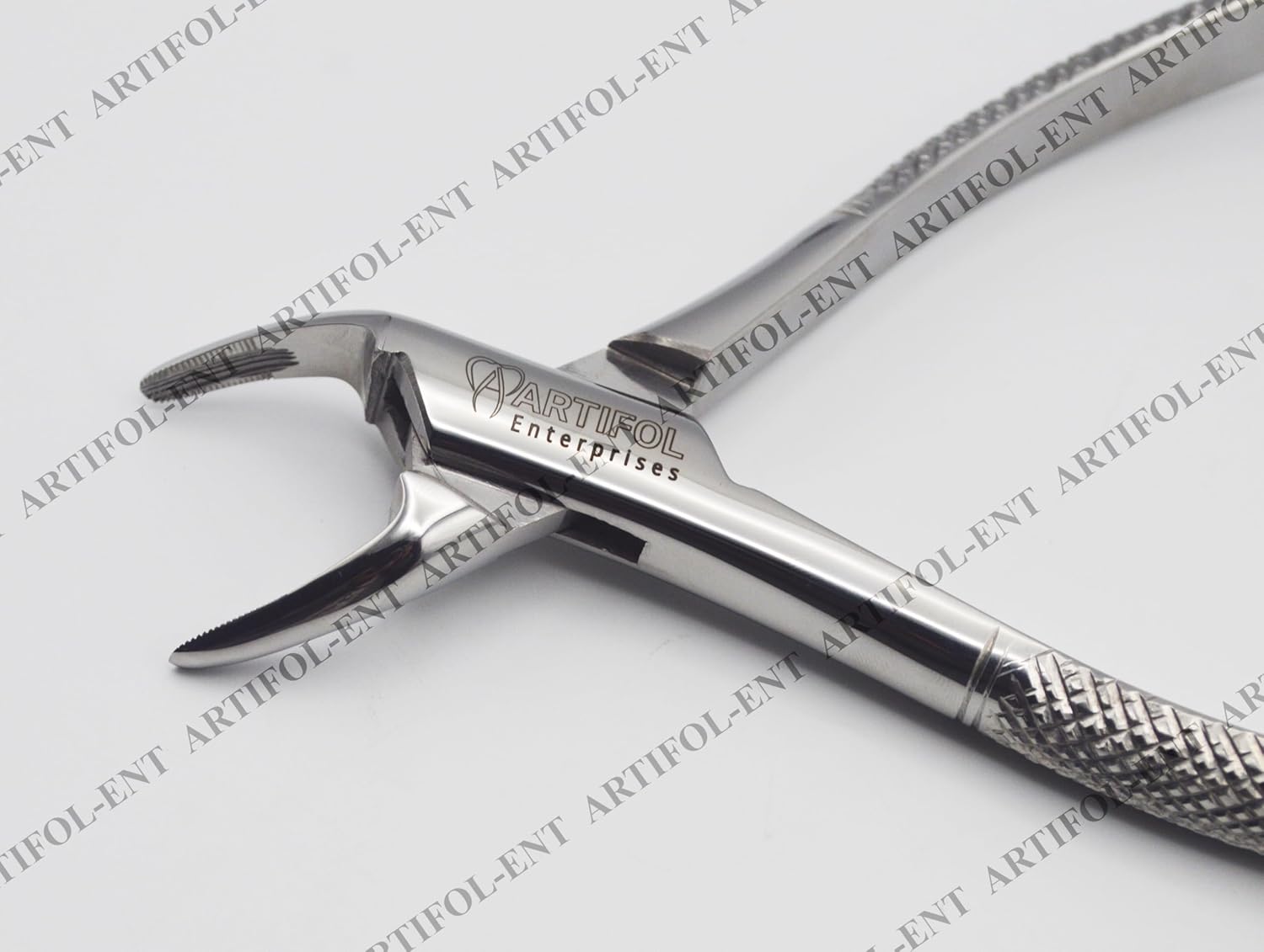 Precision Cryer-Style Extraction Forceps – Model 150 | Heavy-Duty Stainless Steel Gripping & Removal Tool | Angled Serrated Jaws, Ergonomic Handles & Durable Build | Ideal for Crafting & DIY Tasks #F150