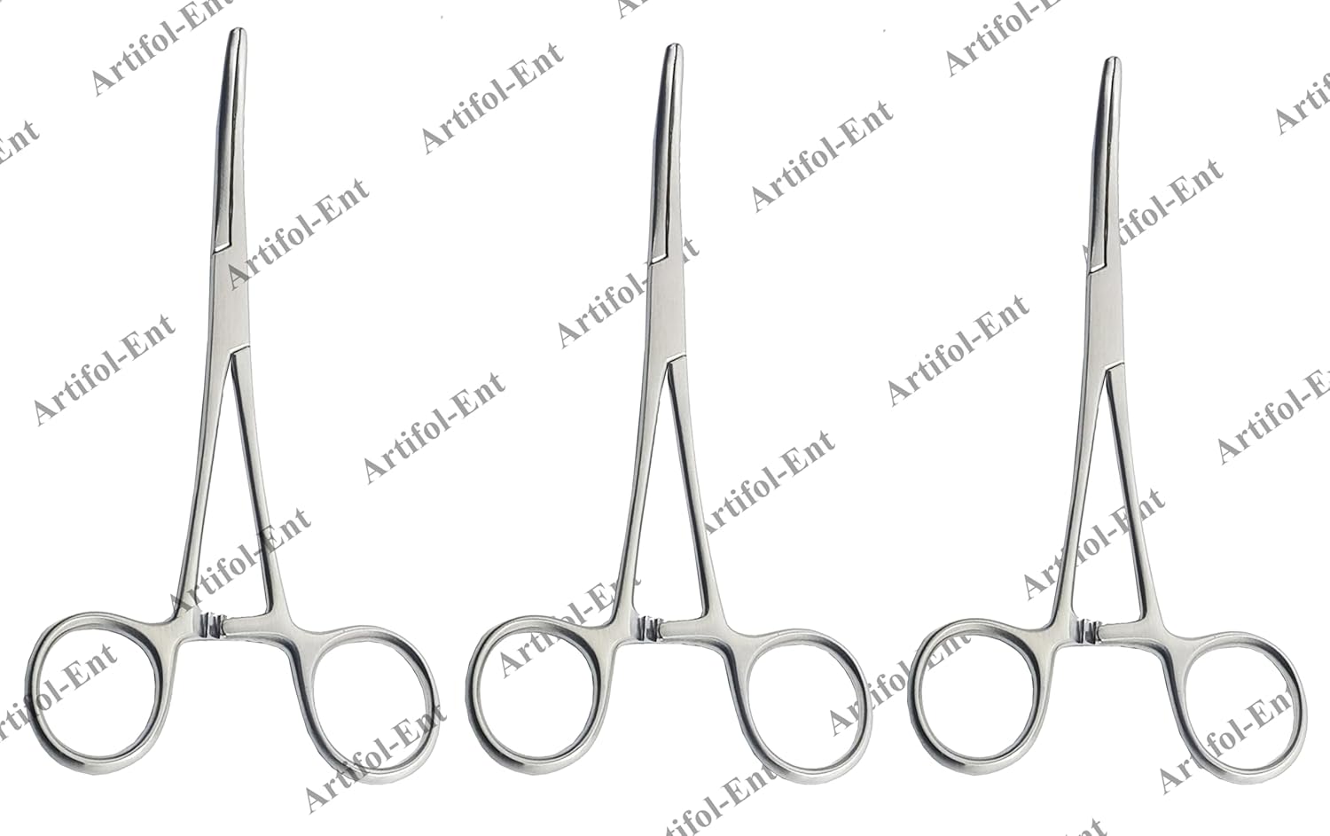 Rochester Carmalt Forceps – 16 cm Curved (3 Pcs Set)  Stainless Steel Surgical Forceps for Precise Tissue Handling | #115910198