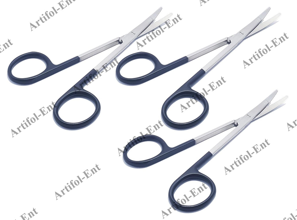 Stille-Rangell Micro Supercut Scissors – Curved 12.5 cm | 3-Piece Set | Ultra-Sharp Cutting Edge & Ergonomic Design for Precision Cutting #113910700