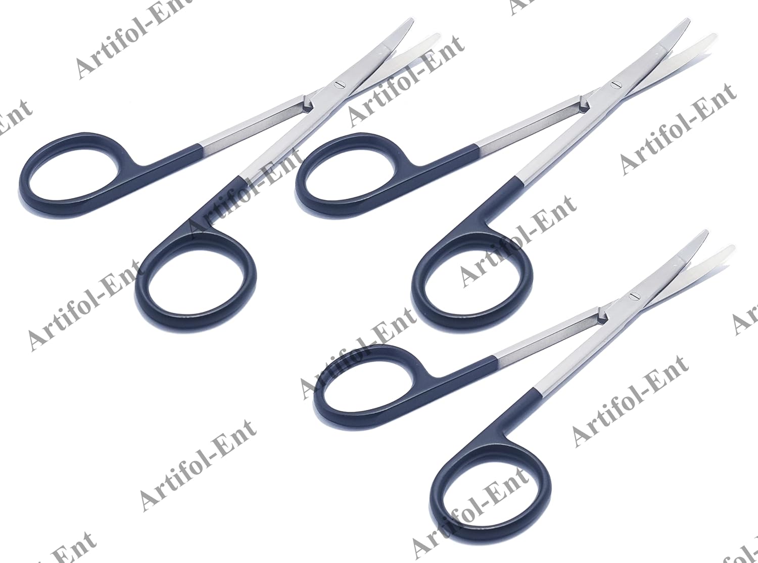 Stille-Rangell Micro Supercut Scissors – Curved 12.5 cm | 3-Piece Set | Ultra-Sharp Cutting Edge & Ergonomic Design for Precision Cutting #113910700