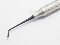 Brunissoir à boules n° 18 – Instrument dentaire à double extrémité pour obturations en composite et en amalgame | Manche creux ergonomique | Acier inoxydable | Lot de 3 pièces n° TNBB18