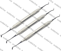Instruments de dentisterie composites micro-mini Goldstin Flexy-Thin | Kit dentaire 3 pièces | Embouts antiadhésifs revêtus de titane noir #TNCIPCS