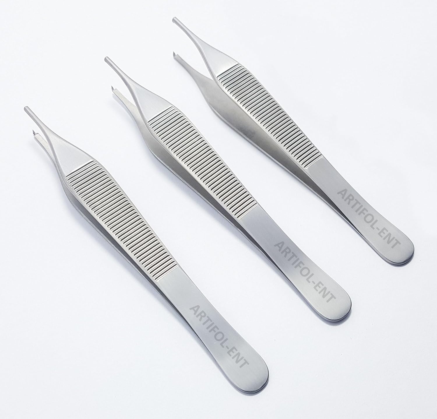 Micro Adson Tissue Forceps 1x2 Teeth 12 cm Kocher Tweezer Surgical Dental 3 Pcs #114910114