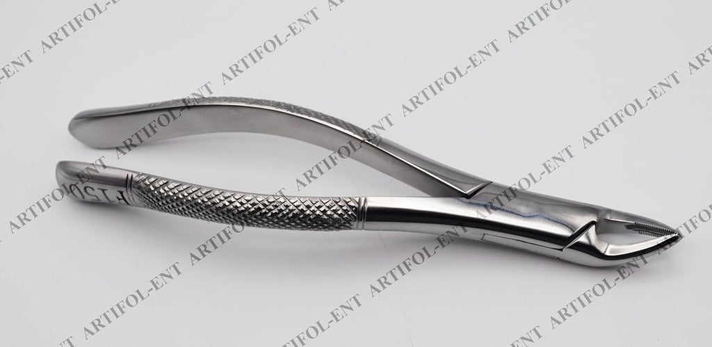 Precision Cryer-Style Extraction Forceps – Model 150 | Heavy-Duty Stainless Steel Gripping & Removal Tool | Angled Serrated Jaws, Ergonomic Handles & Durable Build | Ideal for Crafting & DIY Tasks #F150