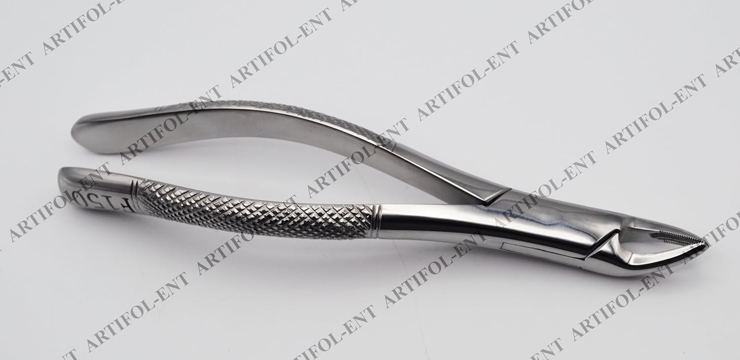 Precision Cryer-Style Extraction Forceps – Model 150 | Heavy-Duty Stainless Steel Gripping & Removal Tool | Angled Serrated Jaws, Ergonomic Handles & Durable Build | Ideal for Crafting & DIY Tasks #F150