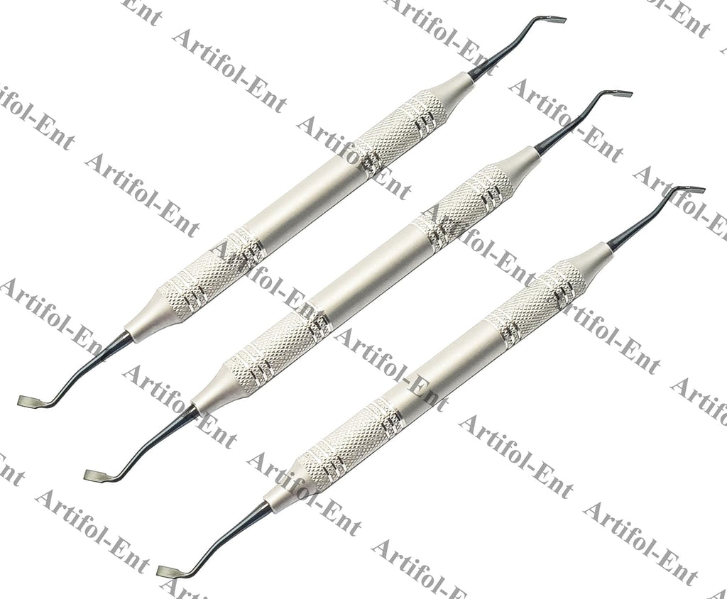 Hollenback Carver Composite Filling Instrument Set – 3 Pcs | Titanium Black-Coated Tips | Ergonomic Hollow Handle #TNPLGH3