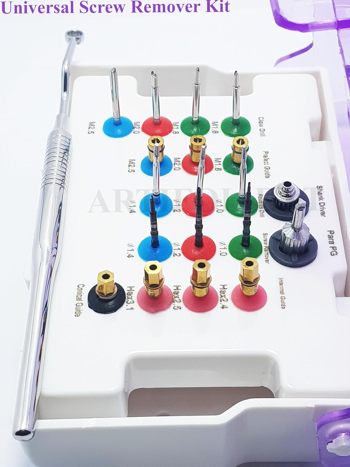 20-Piece Universal SRK Broken Screw Removal Kit – Precision Screw Remover Instruments with Plastic Storage Box | Reusable & Durable #OS1041