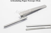 Articulating Paper Forceps APF2 – Straight 15 cm Dental Paper Holder Tweezers | Restoration & Occlusion Plier | 5-Piece Set