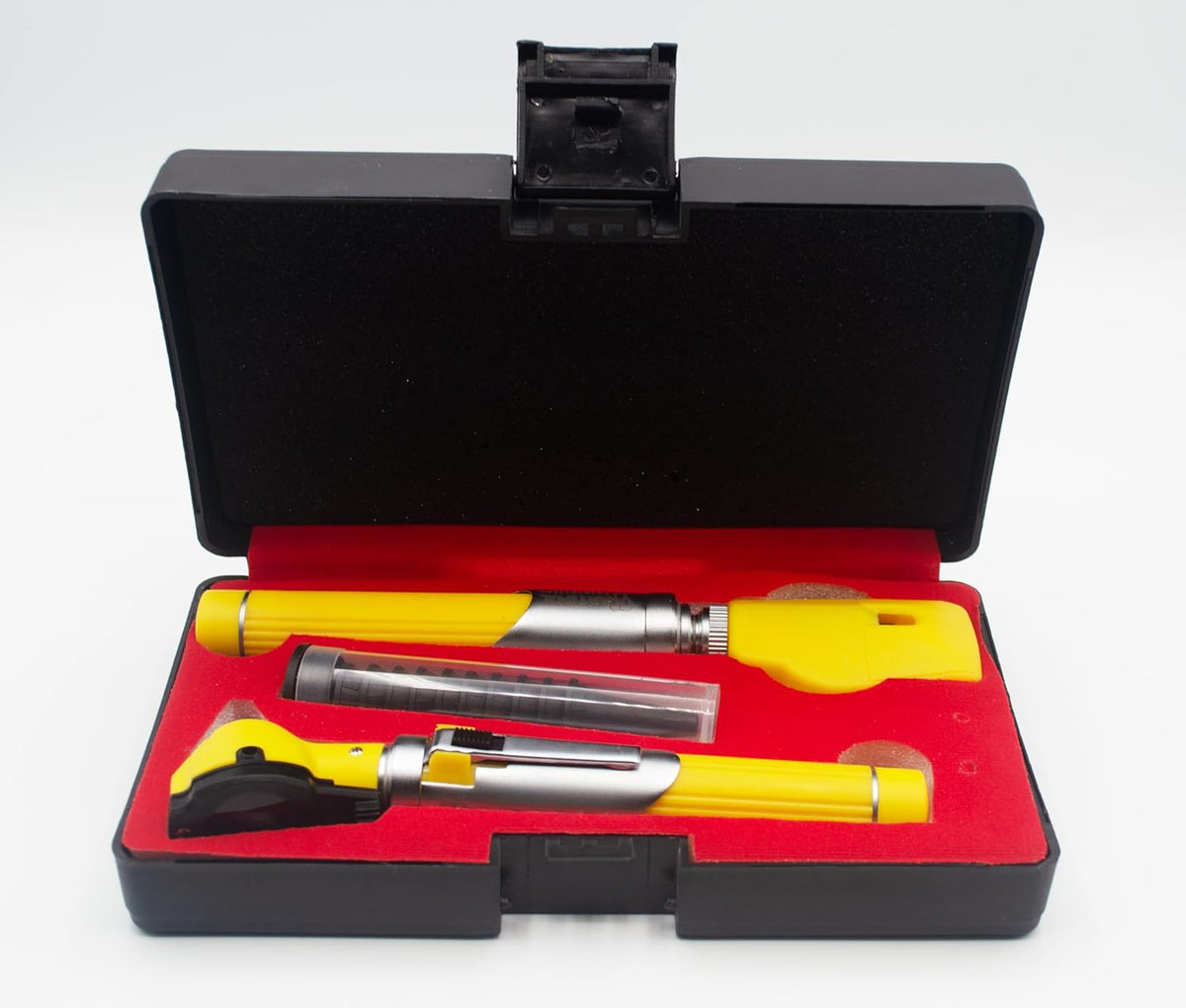 Artifol - Nouvel arrivage pour usage domestique et étudiant - Kit d'examen otoscopique, ensemble de diagnostic à fibre optique, couleur jaune # OS1089