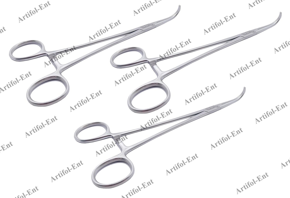 NEGUS Gallengangzange – Gebogen, 19 cm | Präzisionsinstrumente für die Gallenwegschirurgie, 3-teiliges Set #115910277
